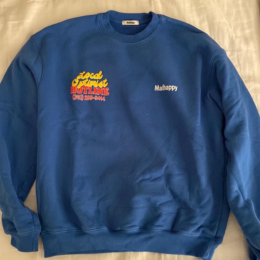 MADHAPPY LOCAL OPTIMIST HOTLINE CREWNECK SWEATSHIRT